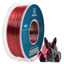 1KG/Roll GEEETECH Silk PLA Dual Color Gradient Shiny Silky Filament Black + Red
