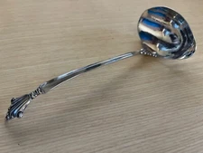 Georg Jensen Acanthus Solid Sterling Silver 2 Spout Gravy Ladle 7 3/4" No Mono