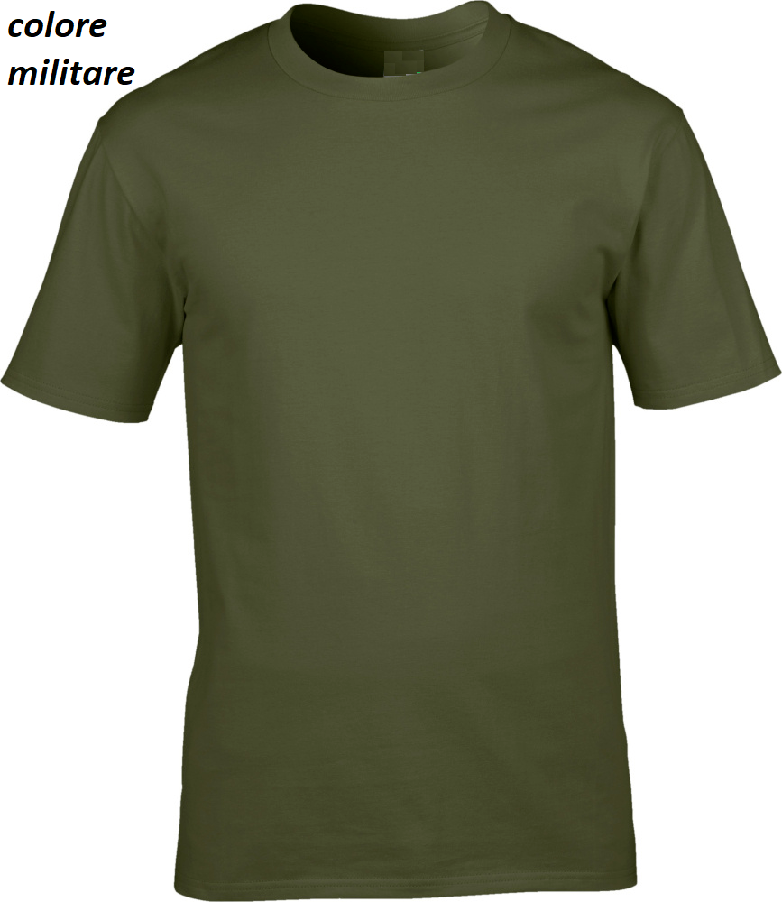 Uomo T Shirt Manica Lunga Verde Militare T-shirt Emporio Armani