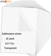 Carta Sublimazione 8.5''x11'' 20 Pezzi Adesivo Sublimazione Impermeabile Lucido