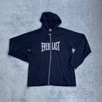 EVERLAST Herren Sweatshirt Pullover S Kapuzenpullover Hoodie Zipper 19210 Blau