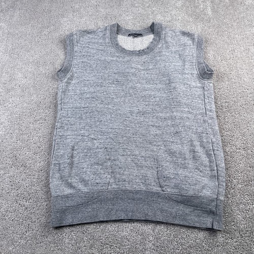 VINCE. Sweatshirt Womens XS Extra Small Grey Sleeveless Crewneck Pockets Casual