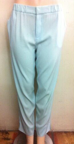 Roberto Cavalli Women’s Silk Blend Cropped Pants Aqua Green Sz  48 EU / W 33" US - Picture 1 of 11