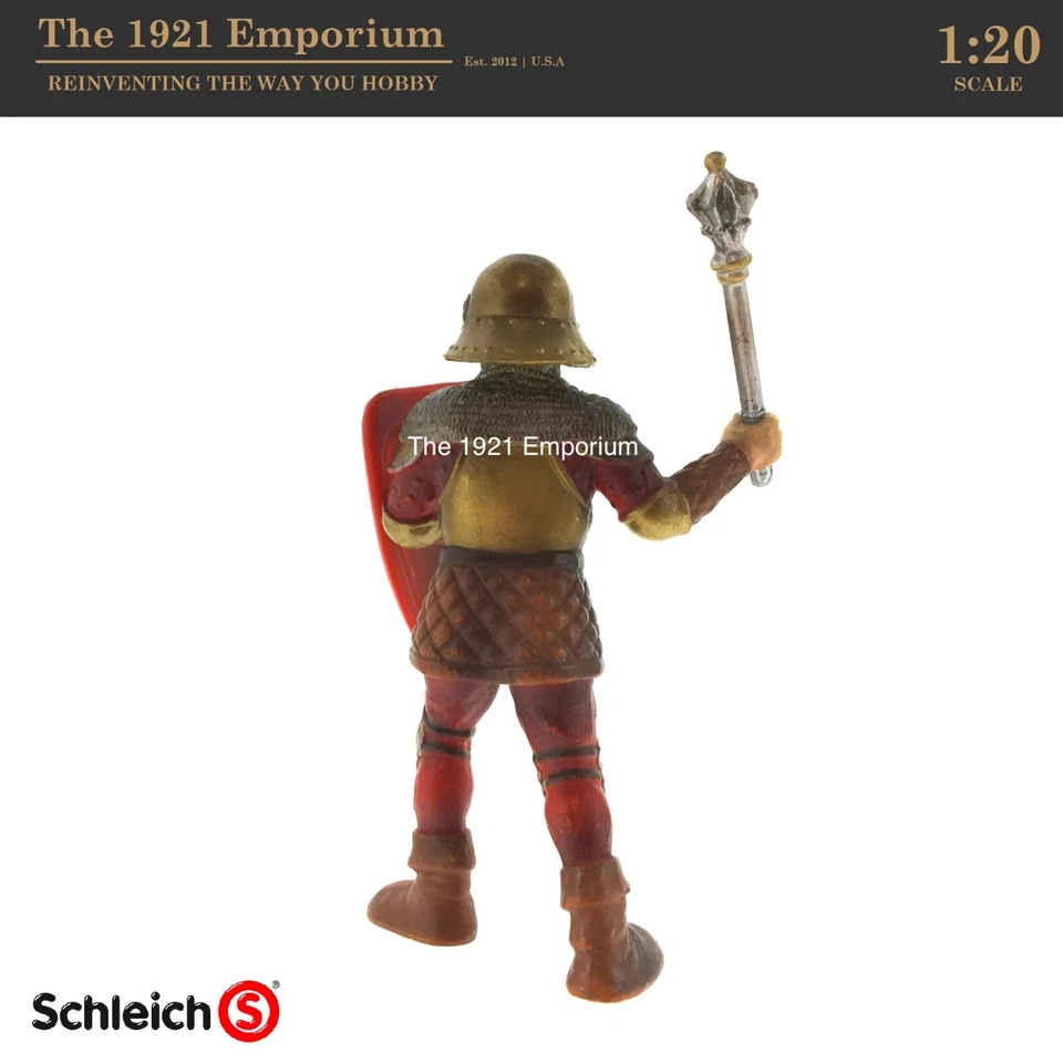 Figura de soldado maza caballero de la era medieval Schleich escala 1:20 - pintada a mano Foto 3 de 3