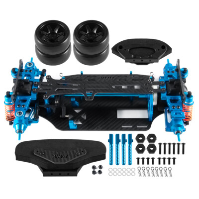 For TT01 Adjustable Swing Arm Metal & Carbon Touring Car Frame Kit RC 1/10 4WD
