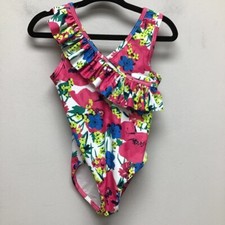 Harper Canyon Girls Swimsuit White Pink Floral One Piece 2