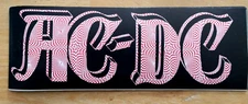 Vtg 1970s AC/DC Rock Music Group Bumper Sticker New NOS