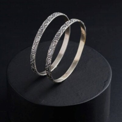 Lovely 925 Sterling Silver Boho Cuff Handmade Jewelry Gift For Wedding E-650