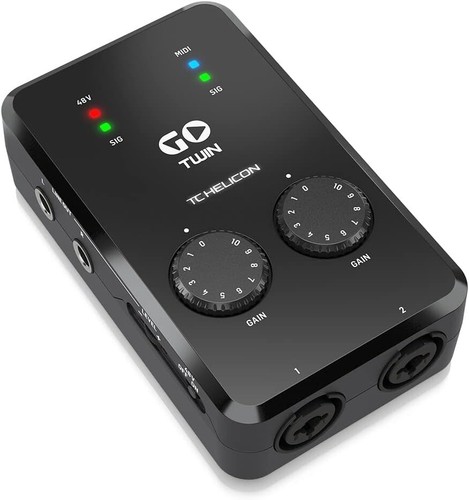 TC Helicon Go Twin High Definition 2-Channel Audio/MIDI Interface for Mobile new - Picture 2 of 5