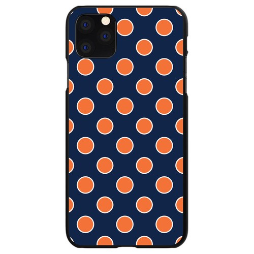 Hard Case Cover for iPhone / Samsung Galaxy Navy Orange White Polka Dots - 第 1/38 張圖片