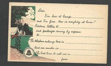 C 1934 AT&T BELL SYSTEM PREPRINTED MINT PC FOR PARENTS TO CALL CHILDREN AT CAMP 