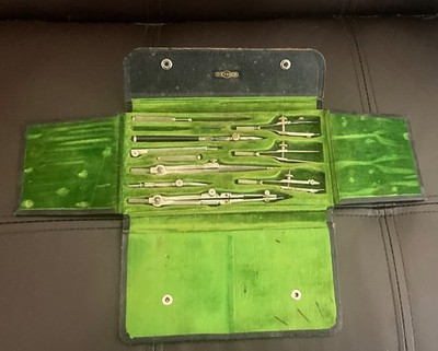 Vintage Dietzgen Universal Drafting Set with Case Made In Germany Used Cond