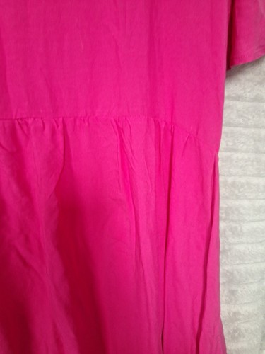 Autograph Plus Size 22 Plisse Pleated Midi Dress Pink Belt Women NEW $124 - Picture 9 of 13