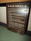 Vintage 1970's Wall Sign "Bar Rules" 9"x 6.5"