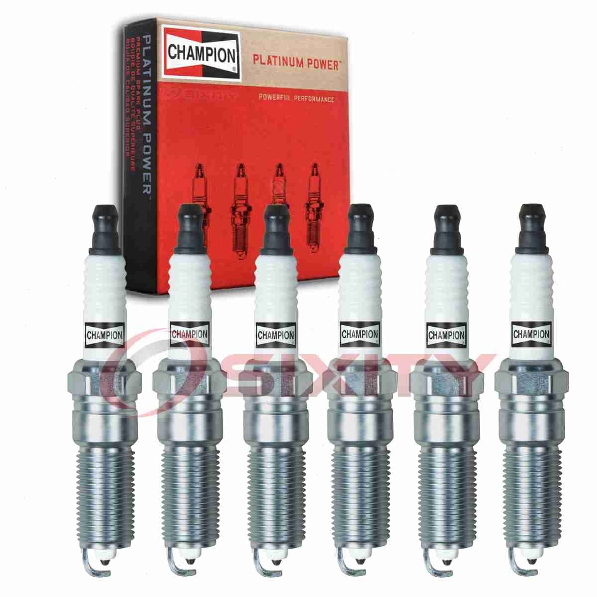 6 pc Champion Platinum Spark Plugs for 2015-2016 Chevrolet Colorado 3.6L V6 cv