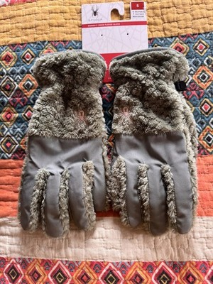 NEW Spyder Fleece Snow Tech Gloves ~ sage green ~ Size S