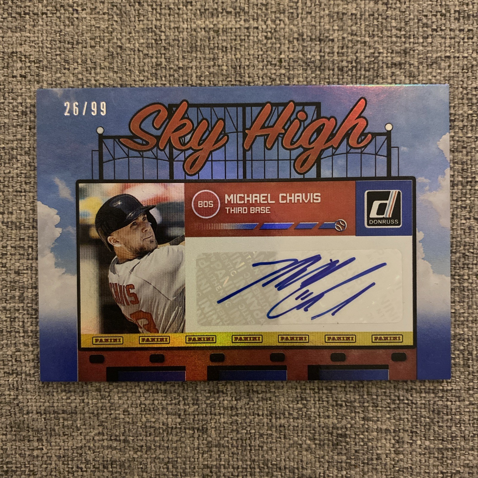 2020 Auto Panini Donruss Sky High Signatures 26/99 Michael Chavis #SHS-MC