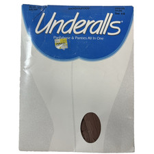 Vintage Underalls Pantyhose Nude A-B Sandalfoot Nylons NOS 90s USA No Lines Fit