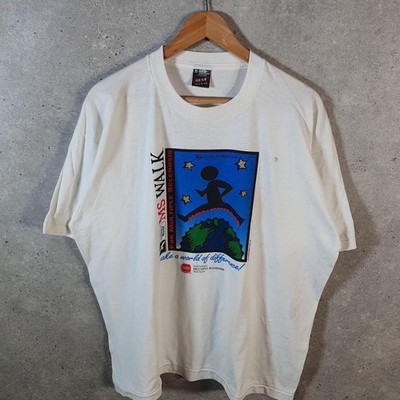 Vintage Fruit of The Loom Multiple Sclerosis 1996 USA T-Shirt Herren XL weiß
