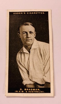 D. BRADMAN - 1928 OGDEN S AUSTRALIAN TEST CRICKETERS - ROOKIE CARD