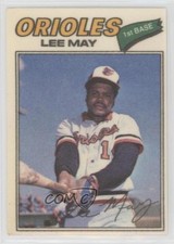 1977 Topps Baseball Patches Cloth Stickers Lee May (Two Star Back) #26 fo7