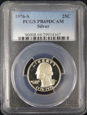 1976 S Washington Quarter 25C Proof PR69 DCAM