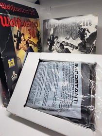 WOLFENSTEIN 3D Atari Jaguar Cart, Manual, White insert, Overlay J9028 CIB