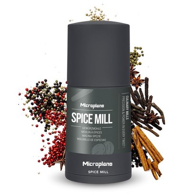 Microplane Spice Mill 2in1   Afterdark Grey   Manual Spice Mill with Ultra-Sharp