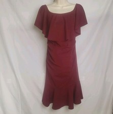 My Bump Maternity Dress Burgundy Small Stretch Lightweight 