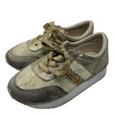 Joyfolie Jenni Trainer Sneaker Gold Mesh Lace Up Activewear Toddler 12