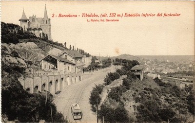 CPA SPANIEN Barcelona-Tibidabo - Estacion inferior del funicular (282597)