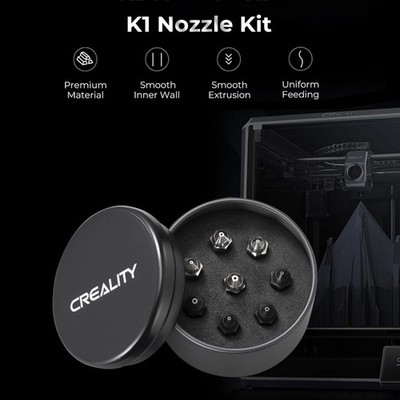 Creality K1 Nozzle Kit - 0.4mm 0.6mm 0.8mm Hardened Steel & Copper Alloy Nozzles For 3D Printing