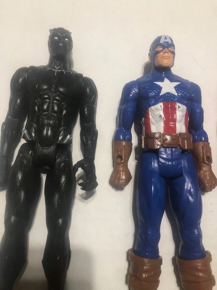 Lote de 5 figuras de acción Marvel de 12 pulgadas Black Panther, Spider Man, Iron Man, Foto 4 de 4