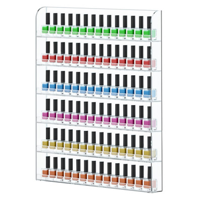 2 Pack Nail Polish Wall Racks 20 * 24 Inch Hold up to 240 Bottles,Clear Acrylic