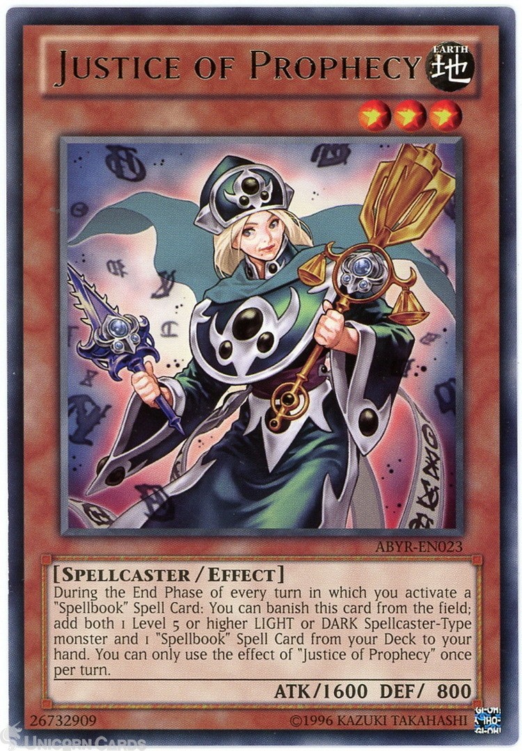 ABYR-EN023 Justice of Prophecy Rare UNL Edition Mint YuGiOh Card