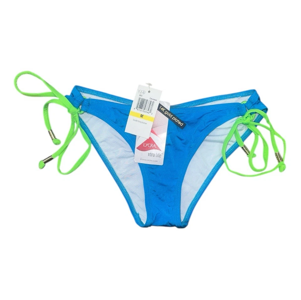 Voda Swim Blue Green String Bikini Bottom Women’s Size Medium - Image 2 of 3