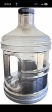 1 Gallon BPA FREE Reusable Plastic Drinking Water Bottle Clear Jug - Gray