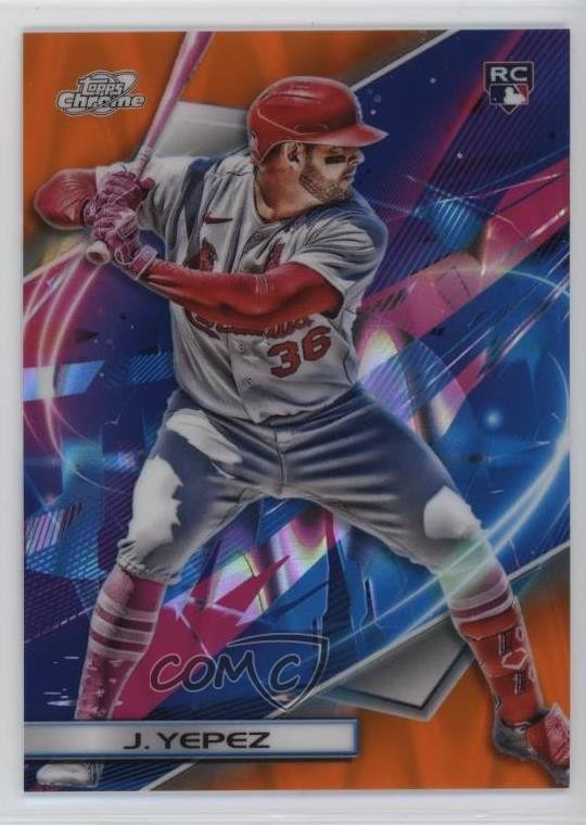 2022 Topps Cosmic Chrome Orange Galactic Refractor 11/25 Juan Yepez #36 18yk