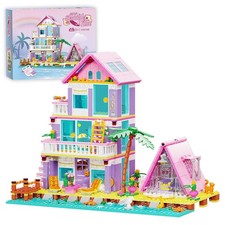 Girl Beach House Building Blocks Toys for Girls Age 8 , Seaside Villa Friends...