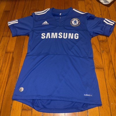 Adidas Chelsea FC 2009-10 Soccer Jersey Sz S Blue Samsung E84291