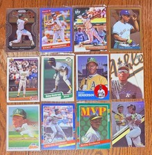 18 Rickey Henderson Baseball Card Lot HOF All Different