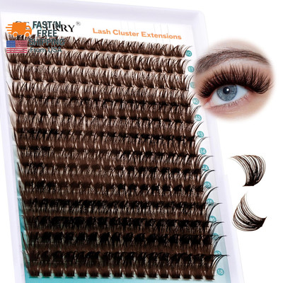 Brown Lash Clusters 280PCS Eyelash Clusters Natural Looking Individual Lash Exte