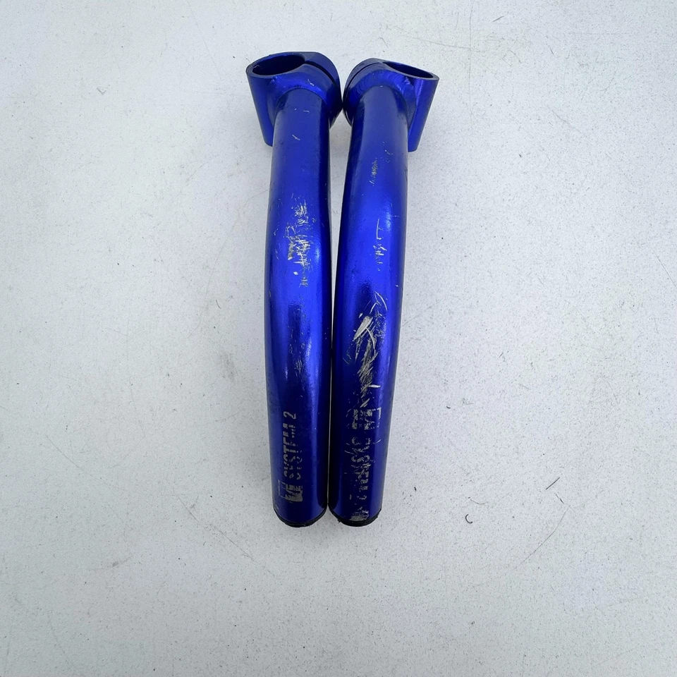 Extensiones de manillar vintage sistema 2 extremos de barra azules MTB bicicleta retro ciclismo A52 Foto 4 de 4