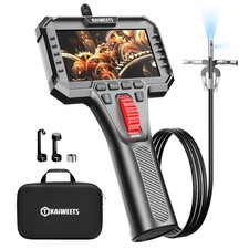 Dual Lens Two-Way Articulating Borescope Camera with Light, 0.25in Slim Probe...