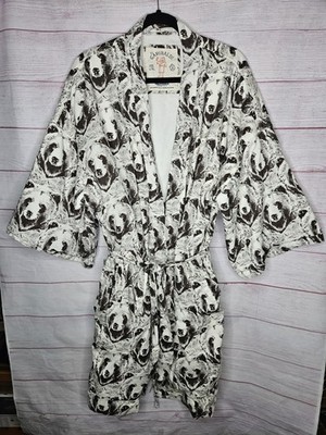 California Cowboy El Garibaldi Robe Bear Print Dry Pocket Men's L/XL Rare