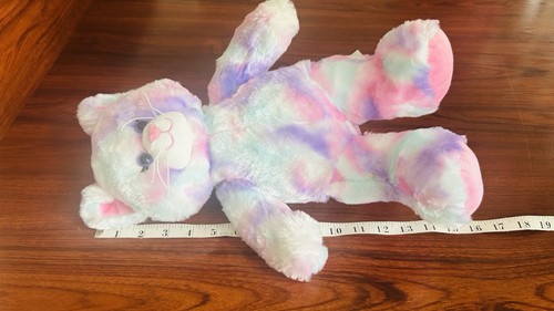 Build A Bear Pastel Swirl Kitty Cat 15" Pink Purple Blue Stuffie Stuffed Animal - Picture 11 of 15