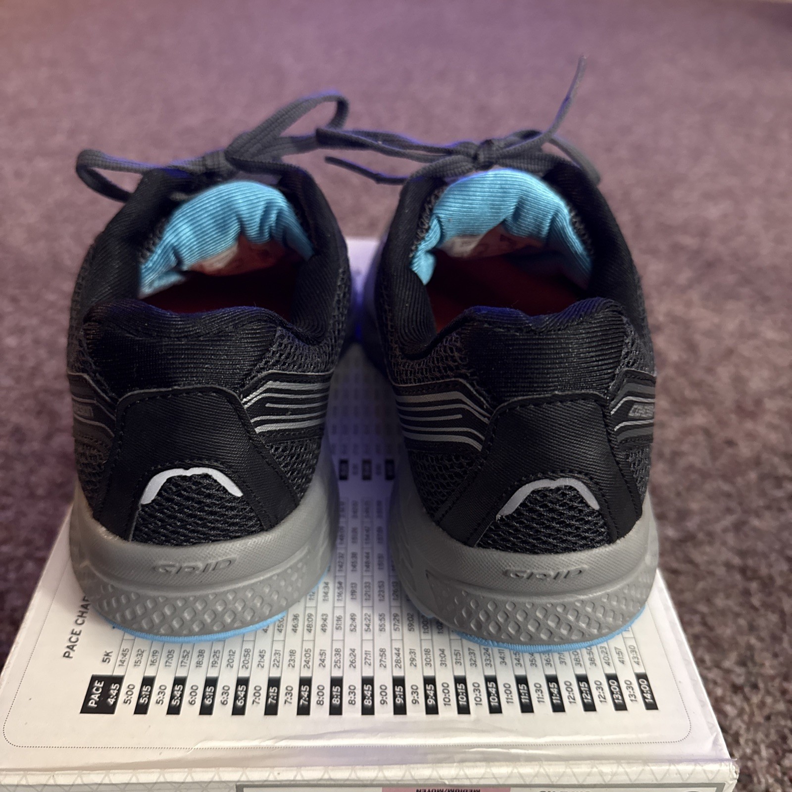 NIB Saucony Womens 8 Gray Black Blue Cohesion TR10 Memory Foam Running Sneakers thumbnail 5