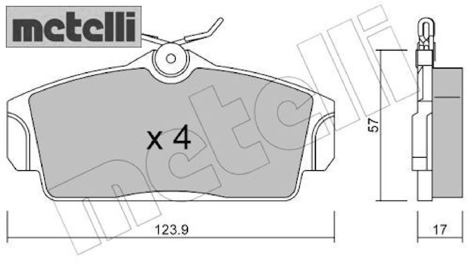 metelli 22-0305-0 Bremsbelagsatz für Scheibenbremse Bremsbelagsatz für Nissan