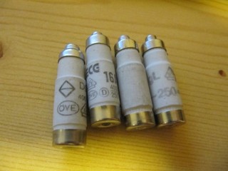 4 Stück NEOZED Sicherung 16 A Schmelzsicherungen D01