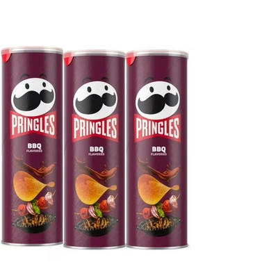 Pringles BBQ Flavored Potato Crisps, 5.5 Oz, Pack of 3